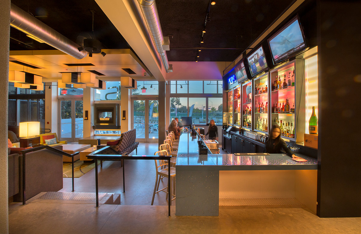 Interior design dining view at the Aloft Doral - Miami, FL