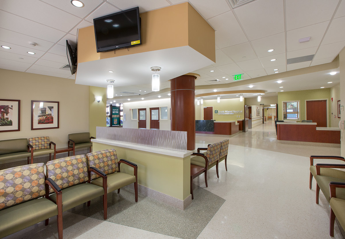 Interior design view at Baptist Health S Miami Emergency.