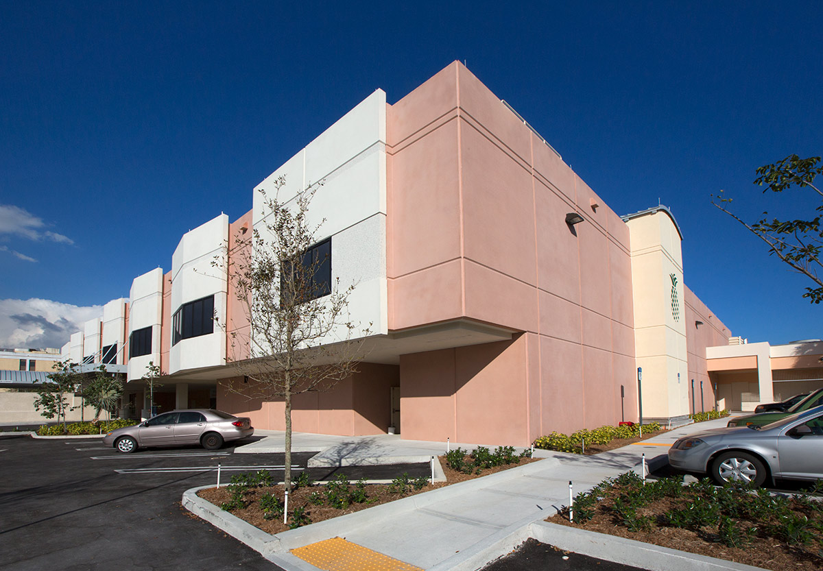 Architectural view of Baptist Health S Miami Emergency.