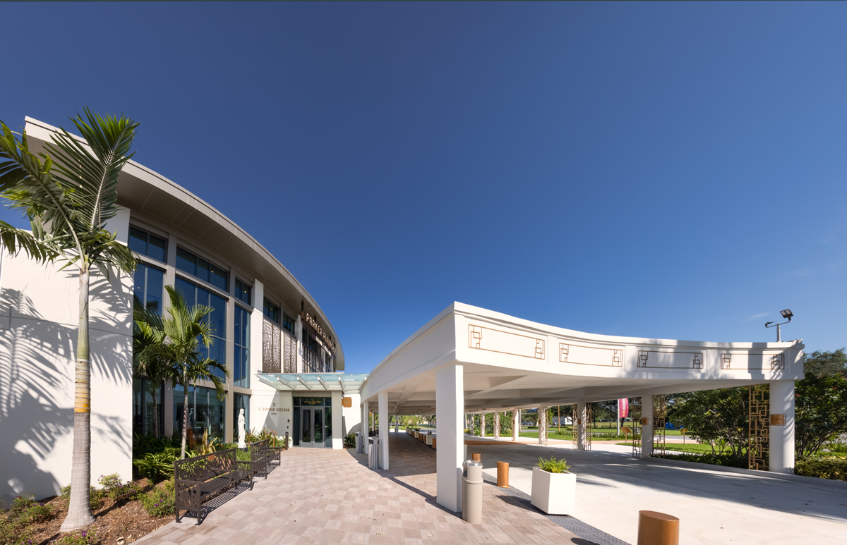 Architectural view of the Parker Playhouse in Fort Lauderdale, FL. 