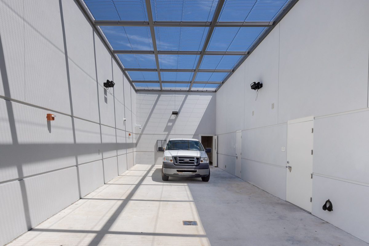 Architectural view of the transport dock at the Monroe County Detention - Islamorada, FL.
