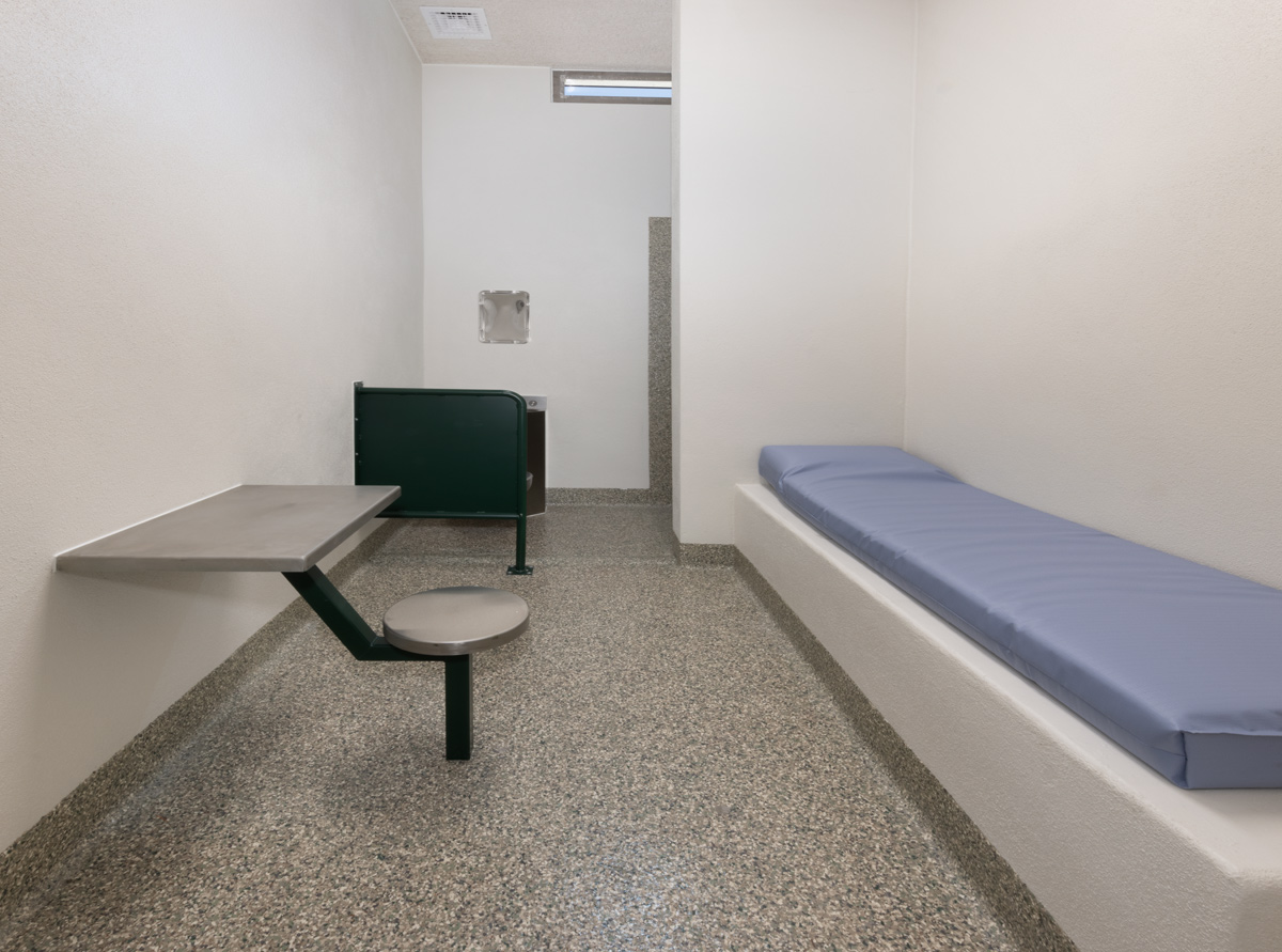Interior design view of the prisoner holding cells at the Monroe County Detention - Islamorada,FL.