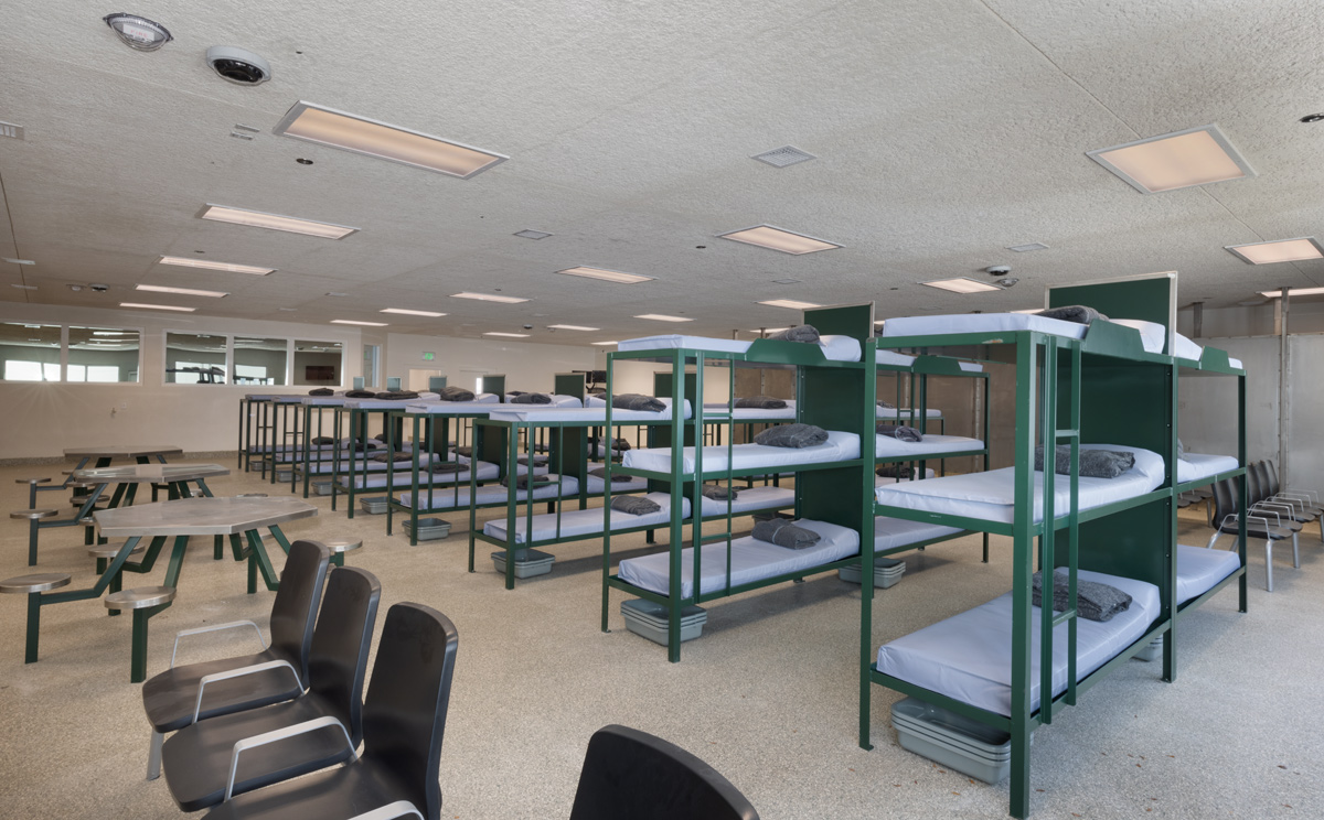 Interior design view of the prisoner dormitory at the Monroe County Detention - Islamorada,FL.