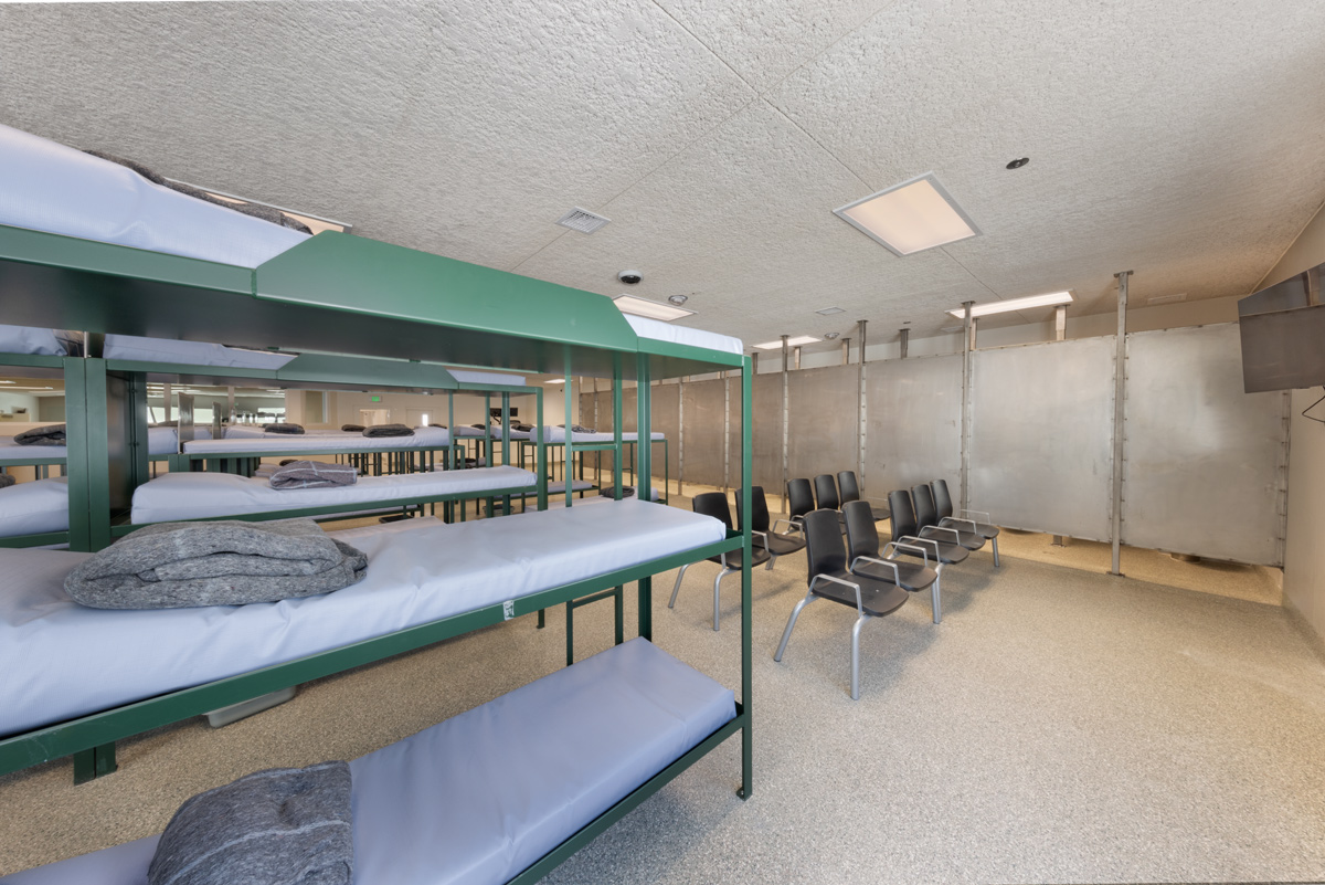 Interior design view of the prisoner dormitory at the Monroe County Detention - Islamorada,FL.