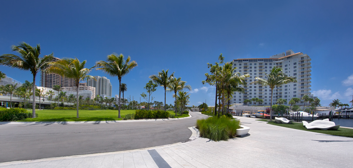 Las Olas Fort Lauderdale beachfront improvement at grand lawn.