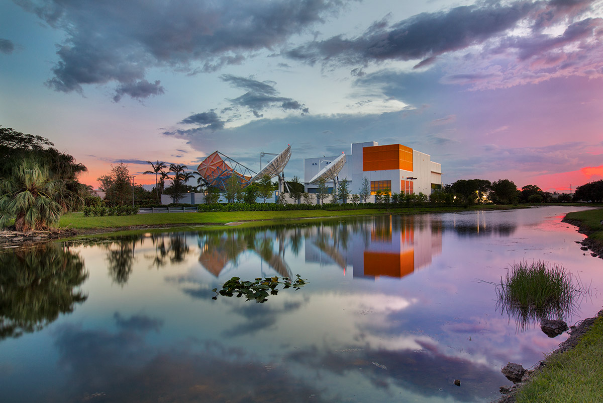 Scenic dusk view of the HBO data center in Sunrise, FL 