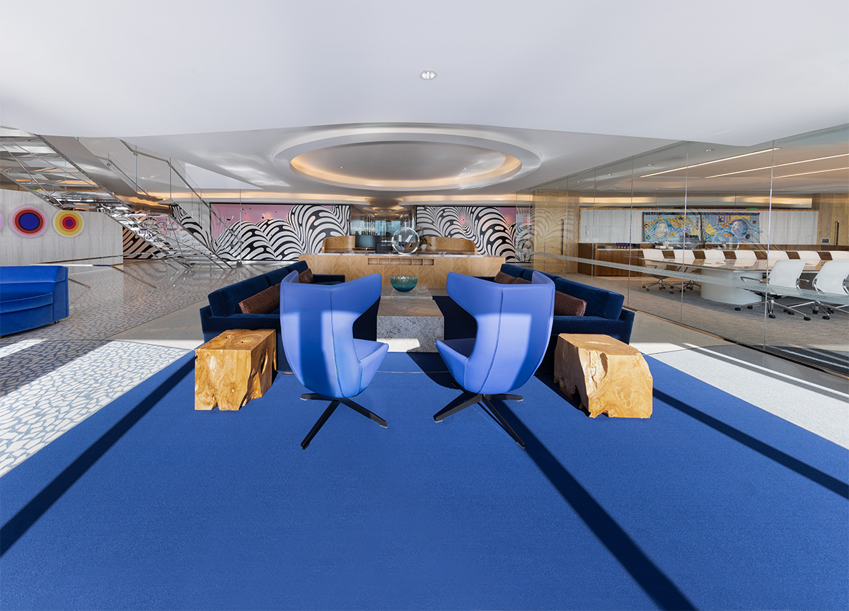 Architectural and interior design views of Mcdermott Will and Emery law offices and headquarters in downtown Miami, FL