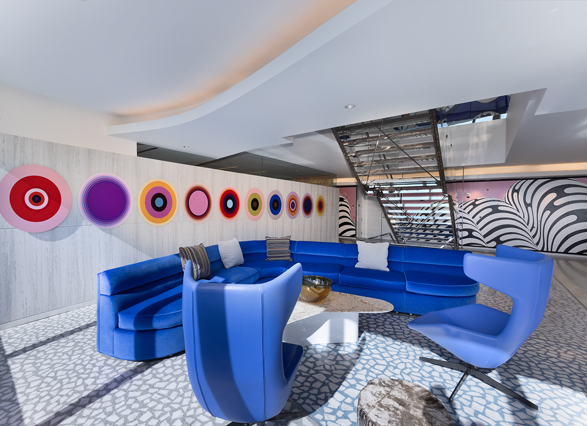 Architectural and interior design views of Mcdermott Will and Emery law offices and headquarters in downtown Miami, FL