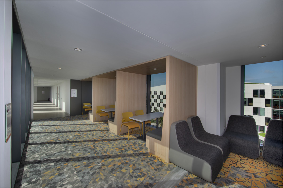 Architectural interior view at UM Lakeside Village Student Housing in Miami, FL