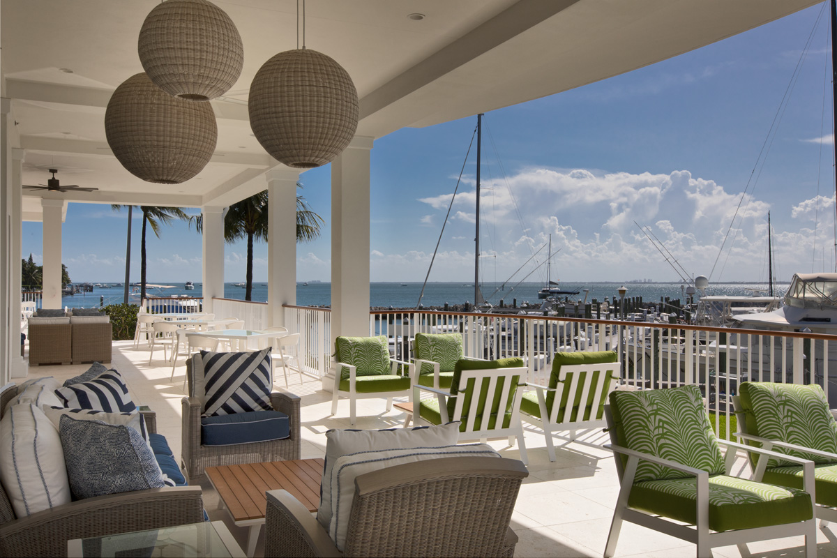 Key Biscayne yacht club terrace view