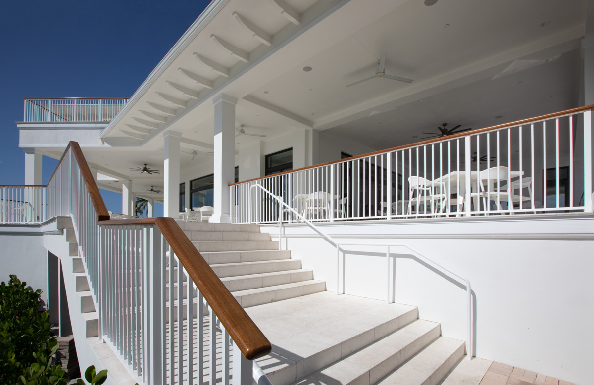 Key Biscayne yacht club exterior staircase