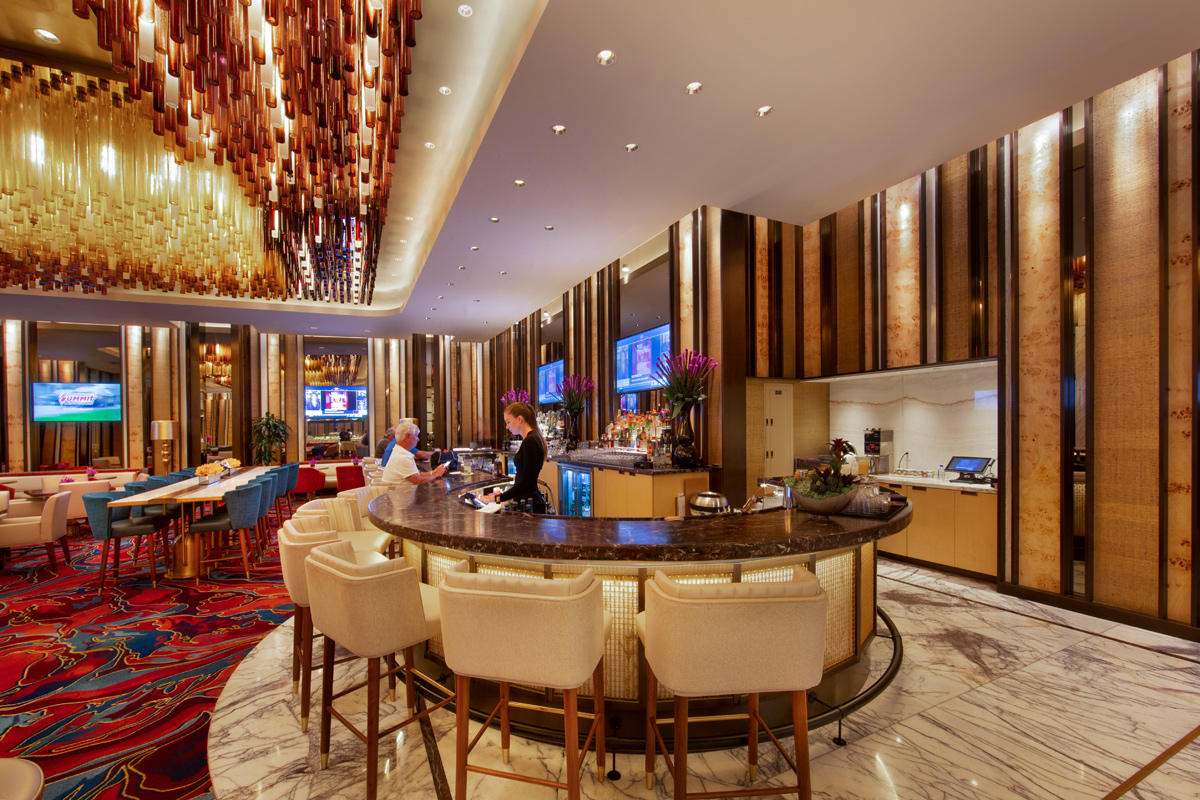 Hard Rock Hollywood casino Plum Lounge for vip dining.
