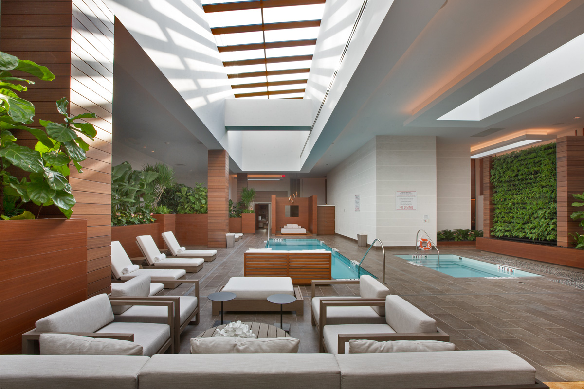 Interior design view of the spa at the Hard Rock Hollywood hotel.