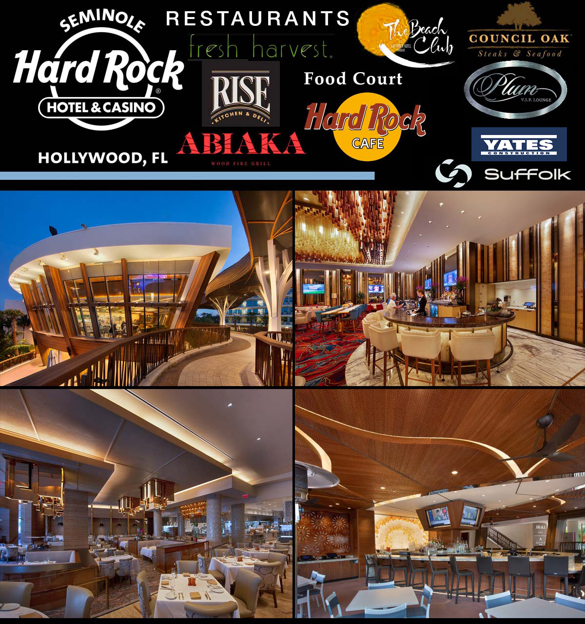 Hard Rock Hollywood hotel and casino restaurants.