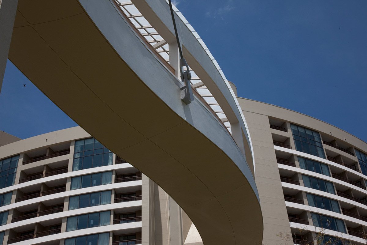 Architectural view of Bay Lake Tower at Disney's Resort - Orlando, FL.