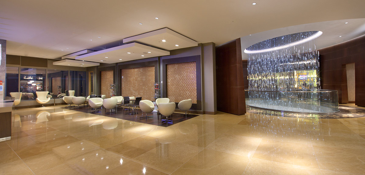 JW Marriott Marquis Miami providing luxury hospitality hallway lounge.