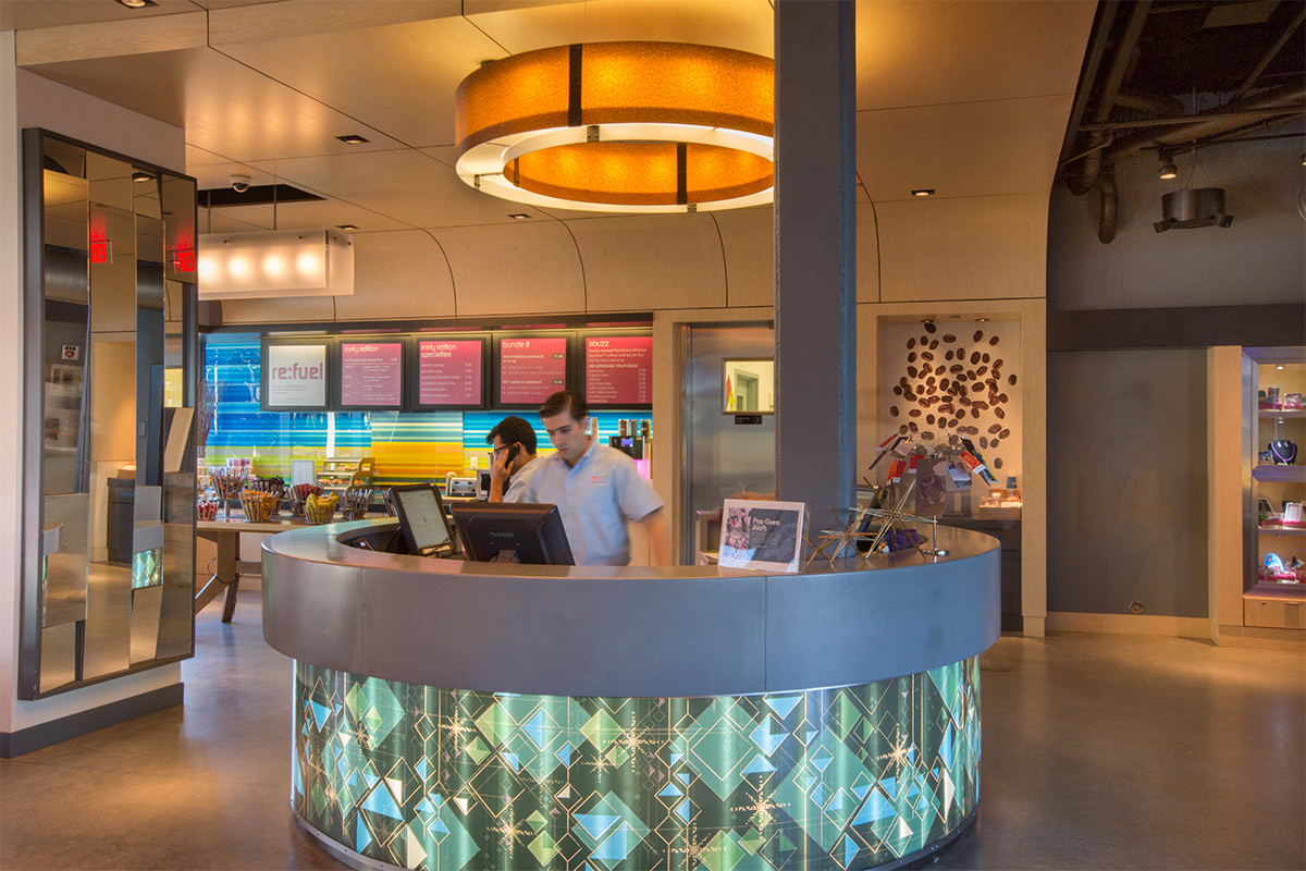 Interior design lobby view at the Aloft Doral - Miami, FL