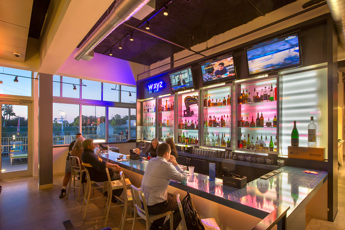 Interior design bar view at the Aloft Doral - Miami, FL