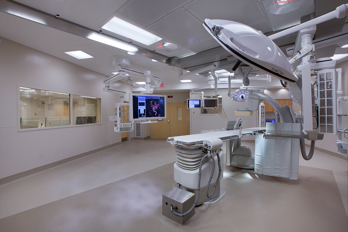Interior design view of the Holy Cross hybrid operating room in Fort Lauderdale, FL