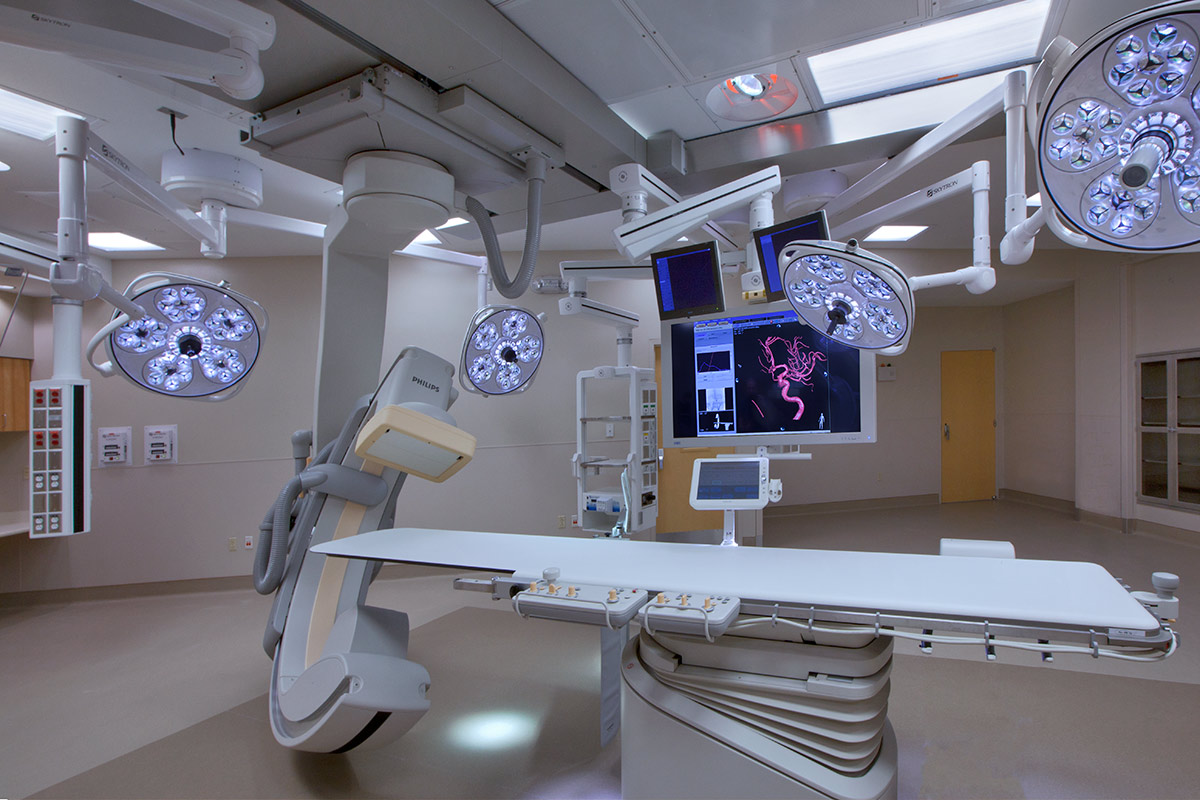 Interior design view of the Holy Cross hybrid operating room in Fort Lauderdale, FL
