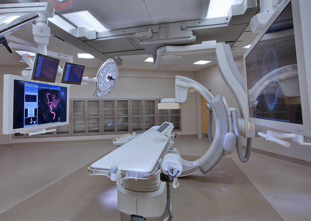 Interior design view of the Holy Cross hybrid operating room in Fort Lauderdale, FL