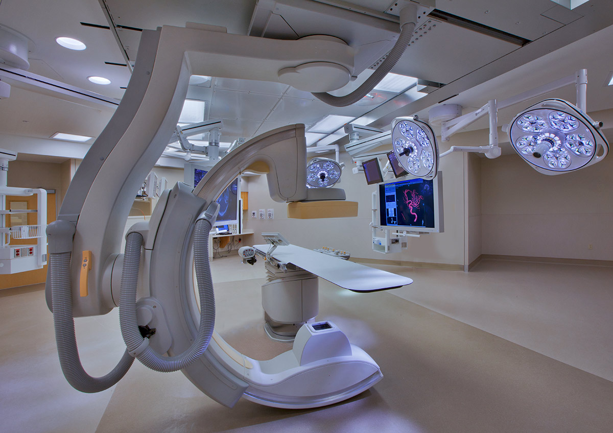 Interior design view of the Holy Cross hybrid operating room in Fort Lauderdale, FL