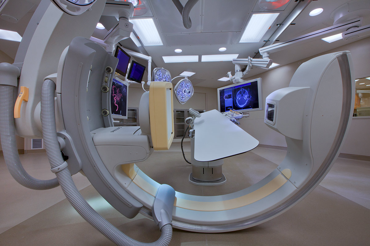 Interior design view of the Holy Cross hybrid operating room in Fort Lauderdale, FL