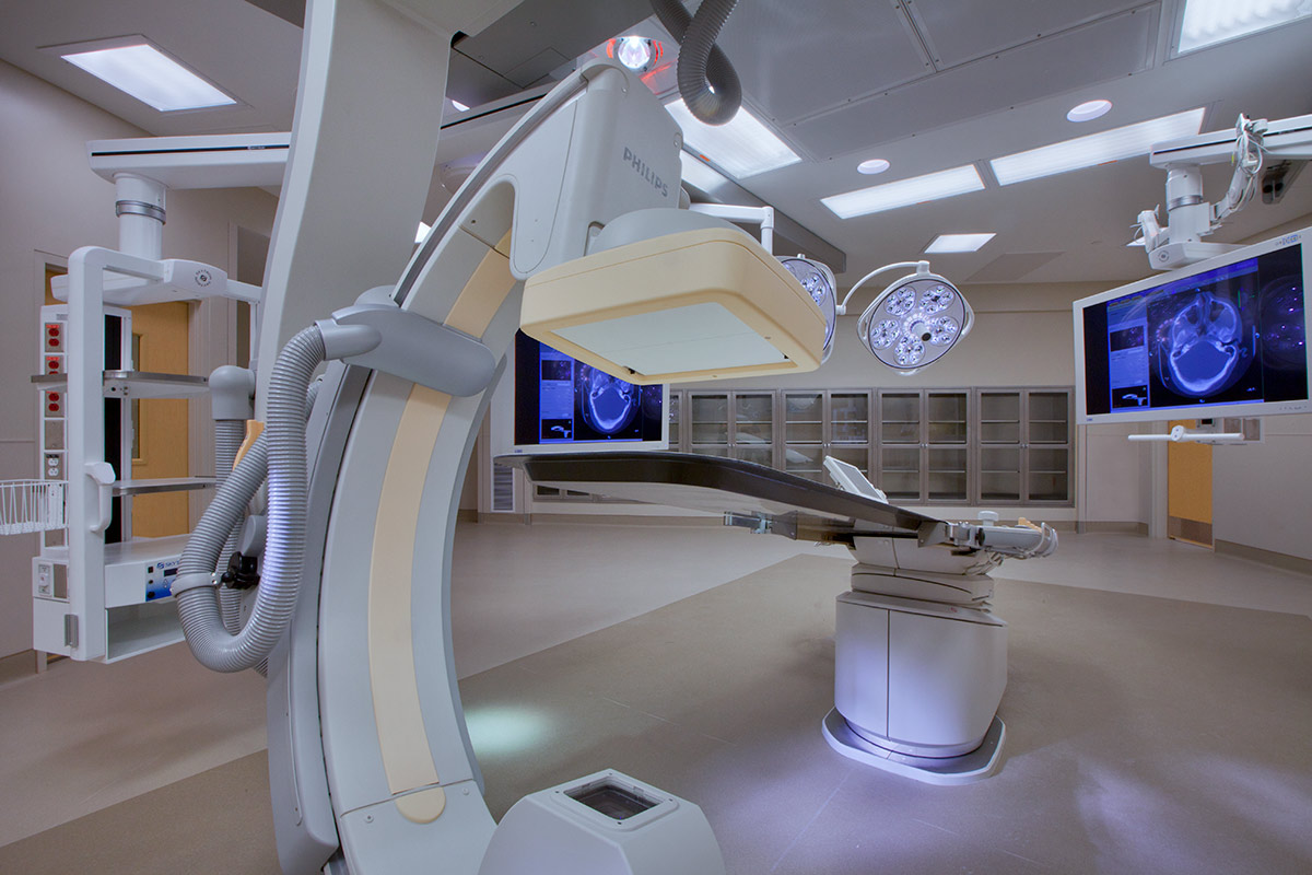 Interior design view of the Holy Cross hybrid operating room in Fort Lauderdale, FL