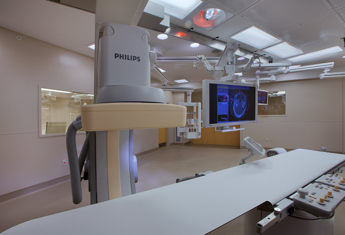 Interior design view of the Holy Cross hybrid operating room in Fort Lauderdale, FL