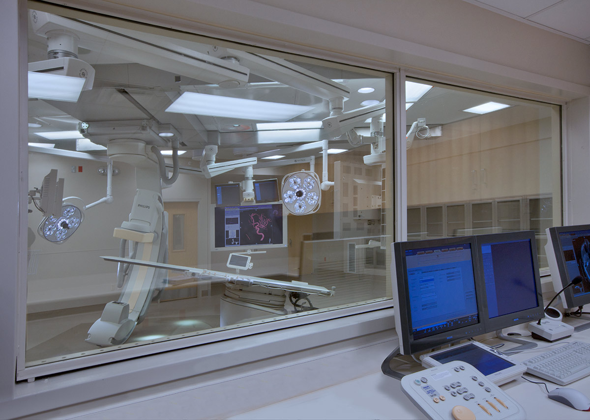 Interior design view of the Holy Cross hybrid operating room in Fort Lauderdale, FL