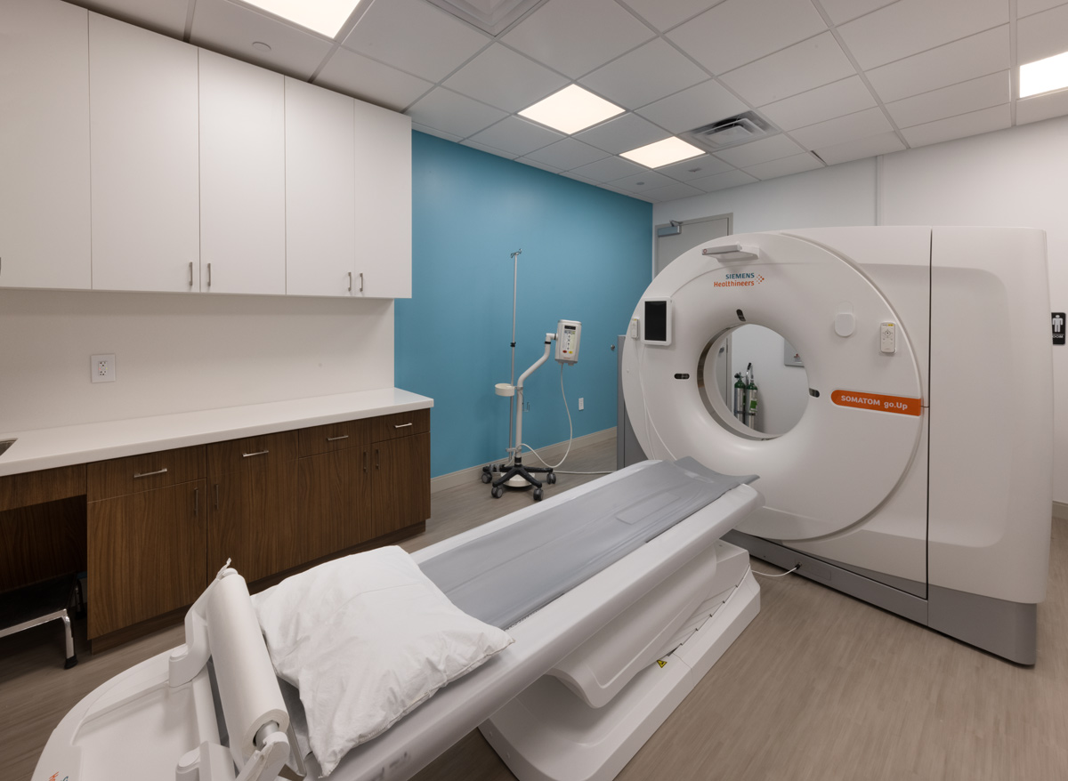 Interior design view of the CT scan at Gastro Health, Miami, FL