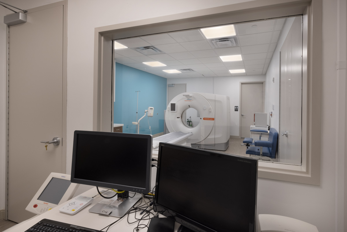 Interior design view of the CT scan at Gastro Health, Miami, FL