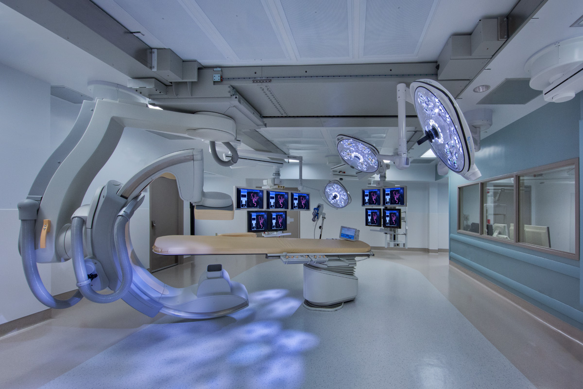 Interior design view of the Holy Cross neuroscience operating room in Fort Lauderdale, FL