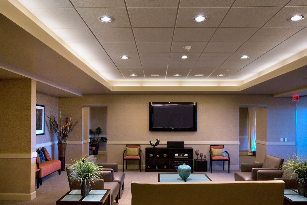 Interior design lounge view at the Allure condo Las Vegas.