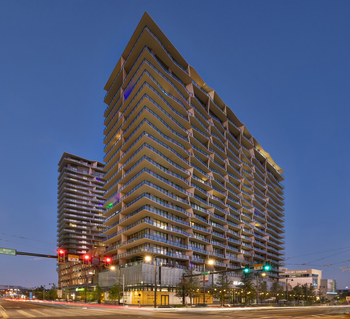 Architectural  views of the Heron Water Street condo in Tampa, FL 
