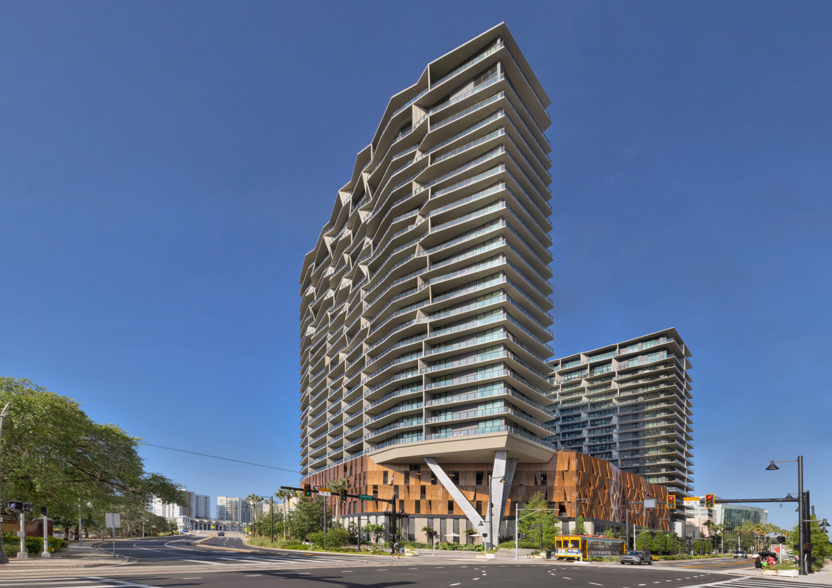 Architectural  views of the Heron Water Street condo in Tampa, FL 