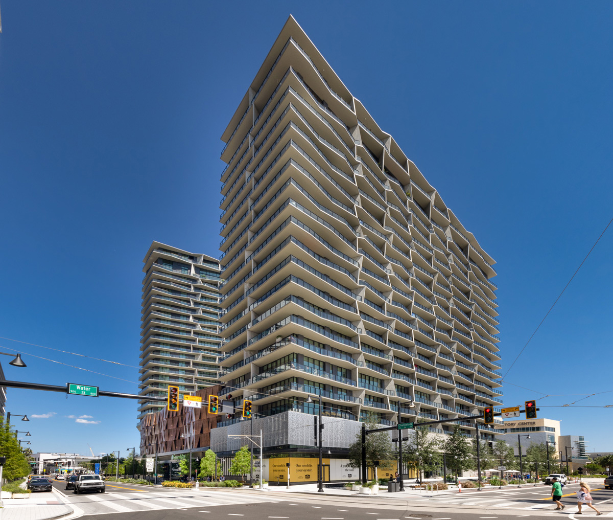 Architectural  views of the Heron Water Street condo in Tampa, FL 