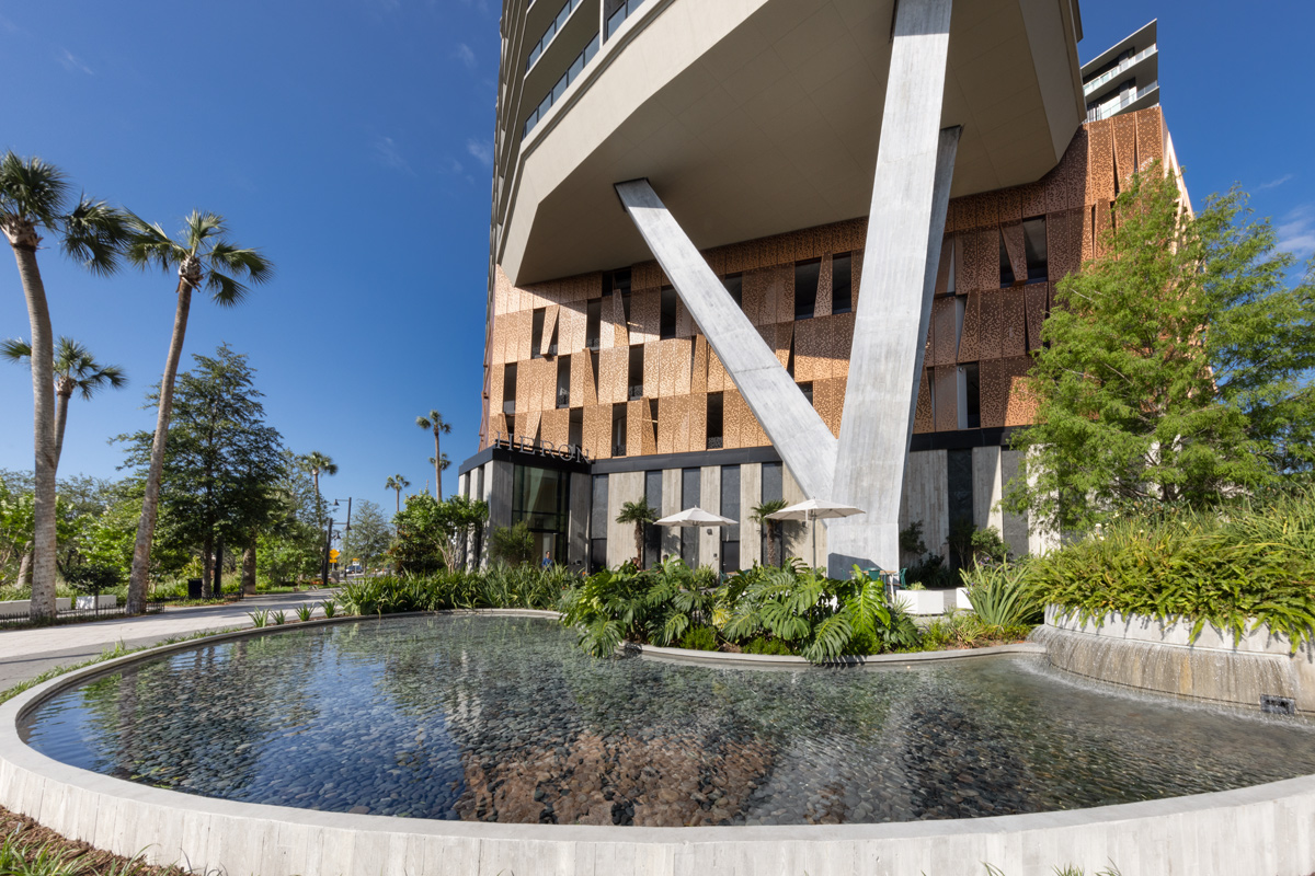 Architectural  views of the Heron Water Street condo in Tampa, FL 
