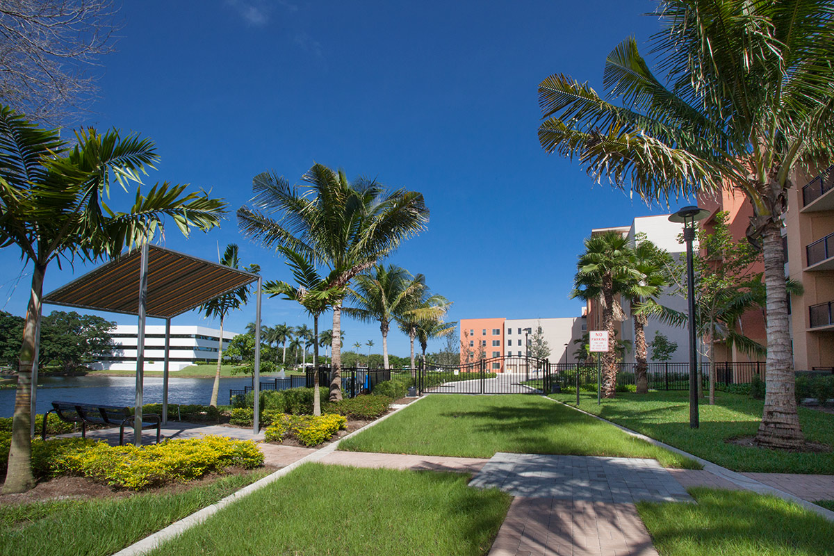 Landscape design view at the Alta Congress Luxury Rentals - Delray Beach, FL