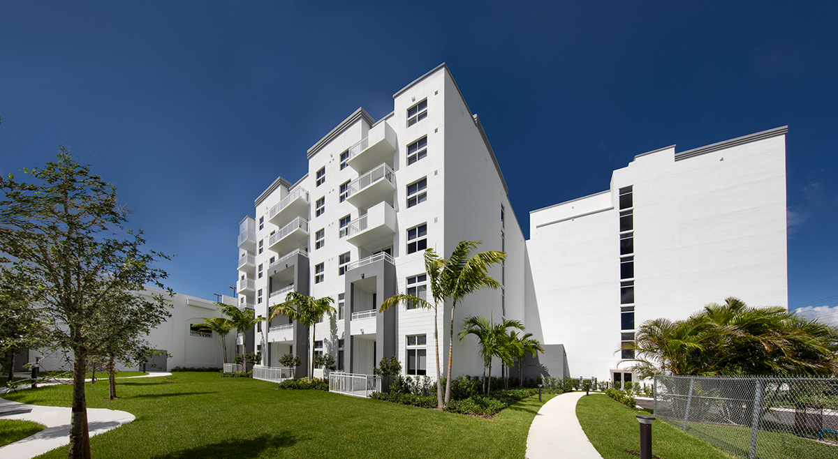 Architectural east view at Landmark South, Miami.
