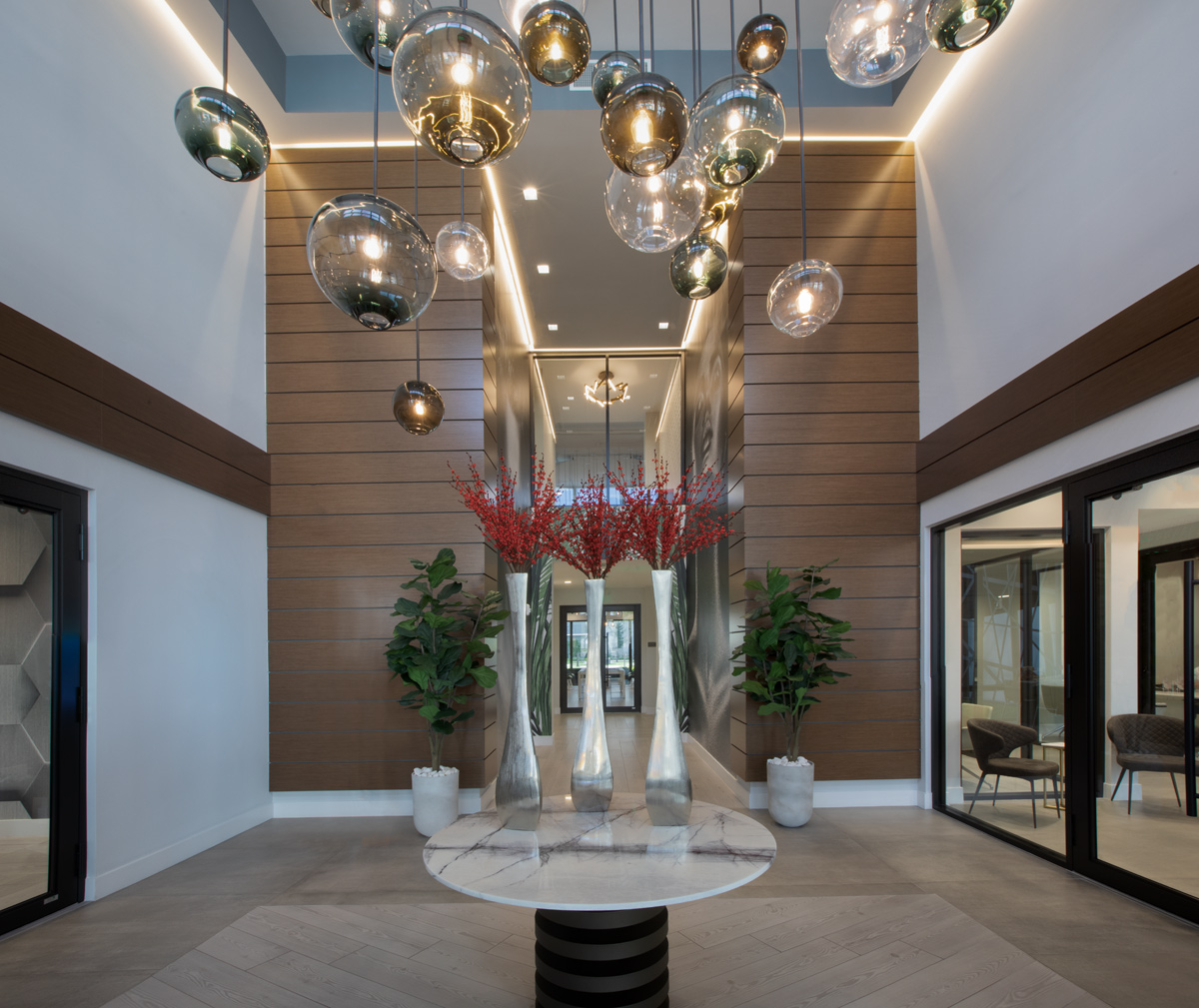 Interior design lobby view of the Sanctuary Doral FL Luxury Rental.