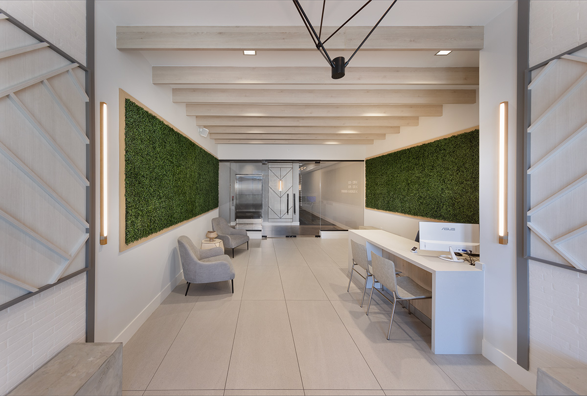 Interior design lobby view of Shoma Village luxury rental  Miami, FL.