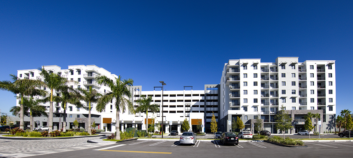 Architectural view of Shoma Village luxury rental  Miami, FL.