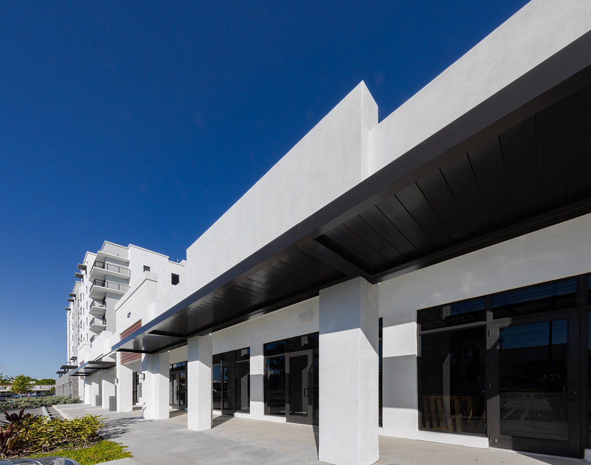 Architectural view of Shoma Village luxury rental  Miami, FL.