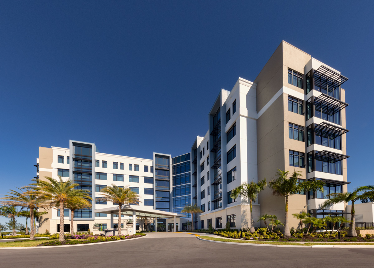 Architectural view of Shell Point Larsen Health in Fort Myers, FL.