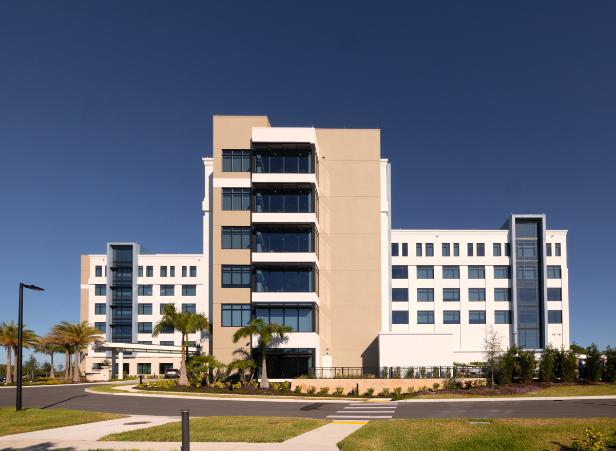 Architectural view of Shell Point Larsen Health in Fort Myers, FL.