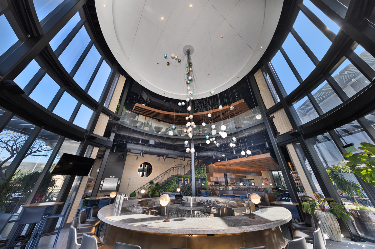 Architectural and interior design views of Joey Restaurant Chain - Aventura, FL