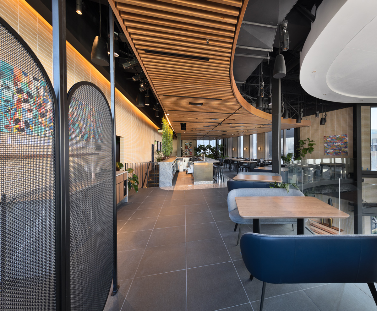 Architectural and interior design views of Joey Restaurant Chain - Aventura, FL