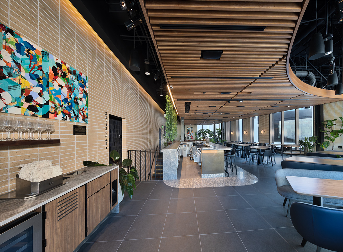 Architectural and interior design views of Joey Restaurant Chain - Aventura, FL