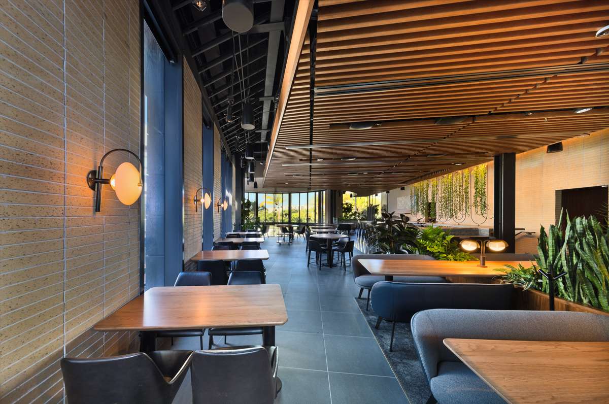 Architectural and interior design views of Joey Restaurant Chain - Aventura, FL